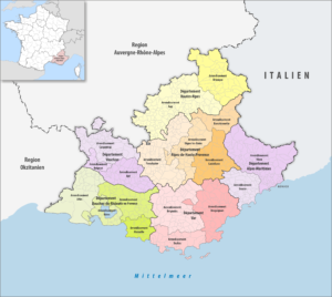 Les arrondissements de Provence-Alpes-Côte d’Azur