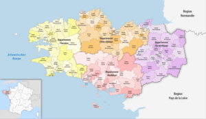 Carte des cantons de Bretagne