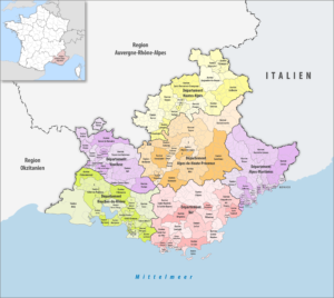 Carte des cantons de Provence-Alpes-Côte d’Azur