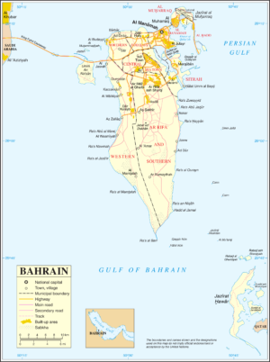 Carte de Bahreïn