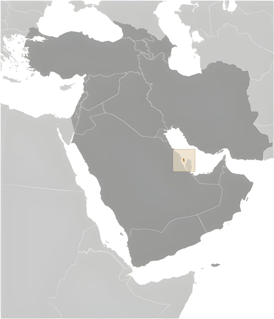 Carte de localisation de Bahreïn