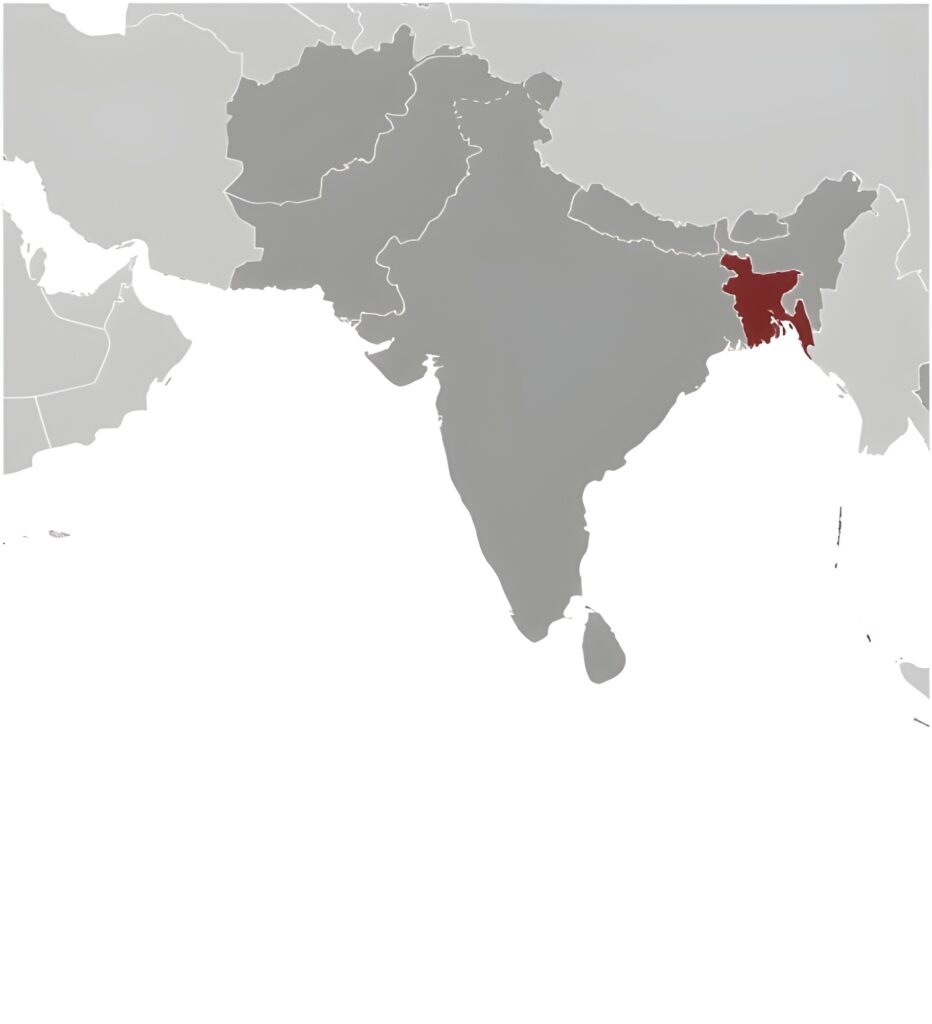 Carte de localisation du Bangladesh