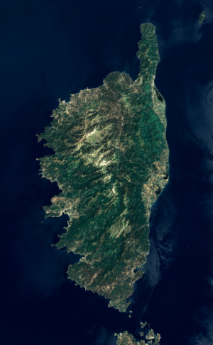 Image satellite de la Corse