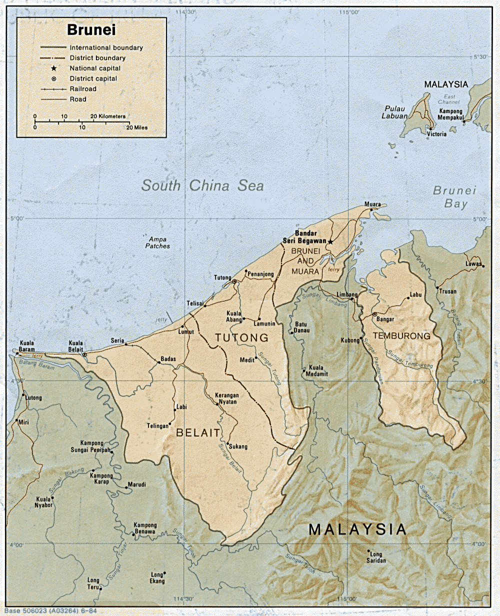 Carte de Brunei
