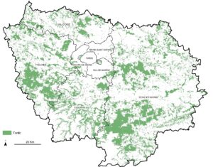 Carte des forêts de l’Île-de-France
