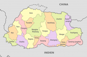 Carte du Bhoutan