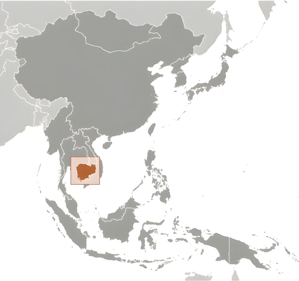 Carte de localisation du Cambodge