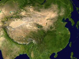 Image satellite de la Chine.
