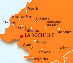 Carte des environs de La Rochelle.