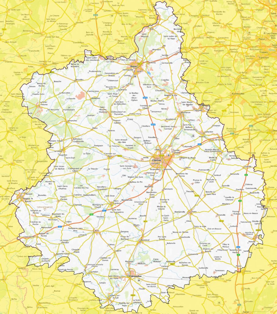 Carte d’Eure-et-Loir.