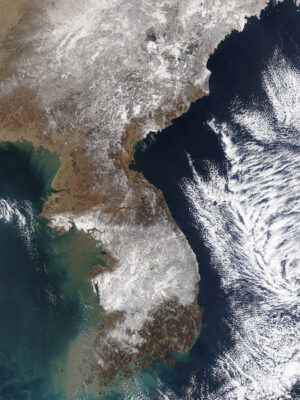 Image satellite de la Corée