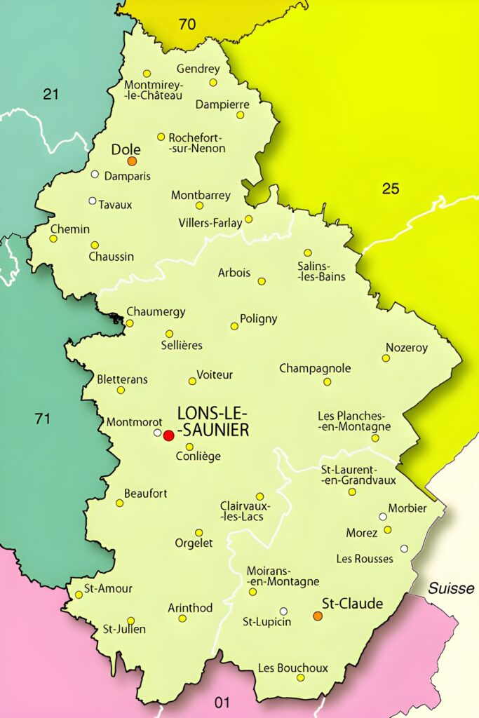 Carte du Jura.