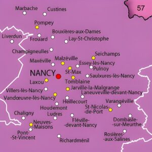 Carte des environs de Nancy.