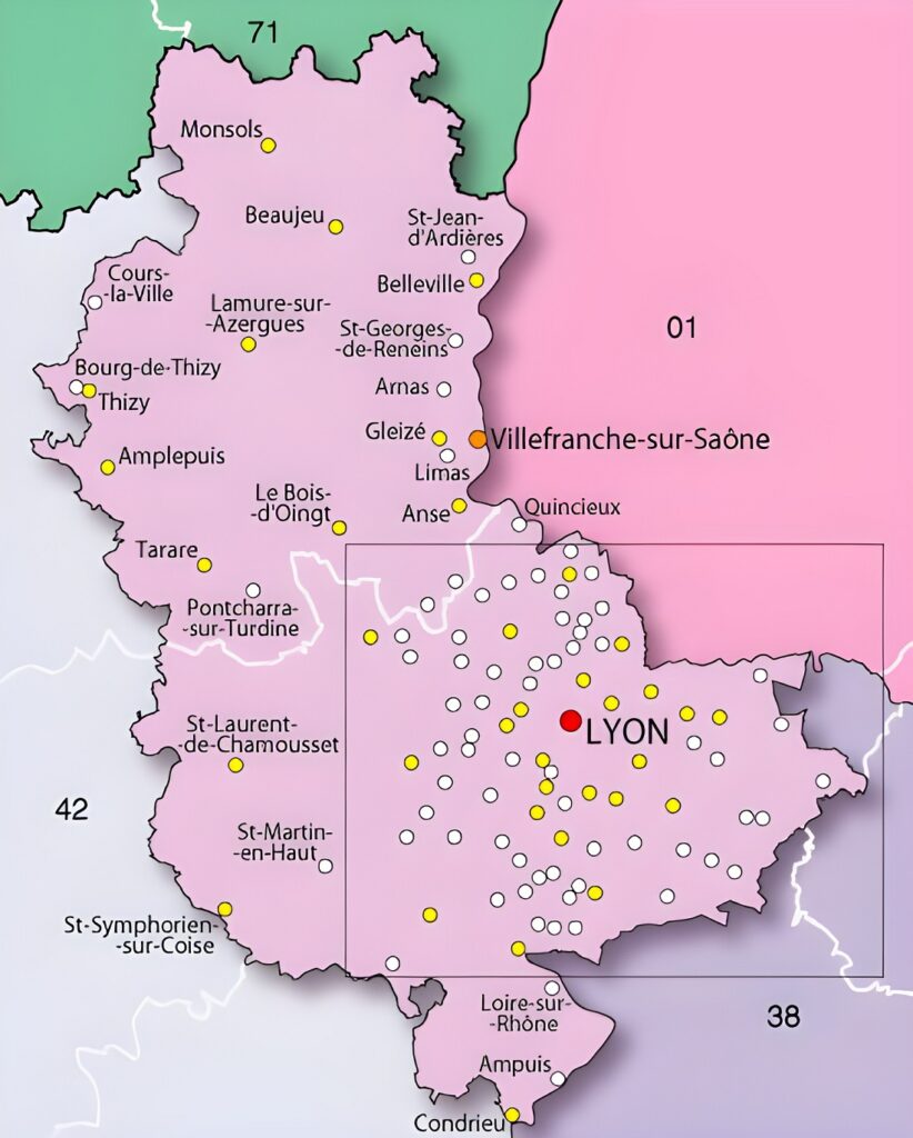 Carte du Rhône.