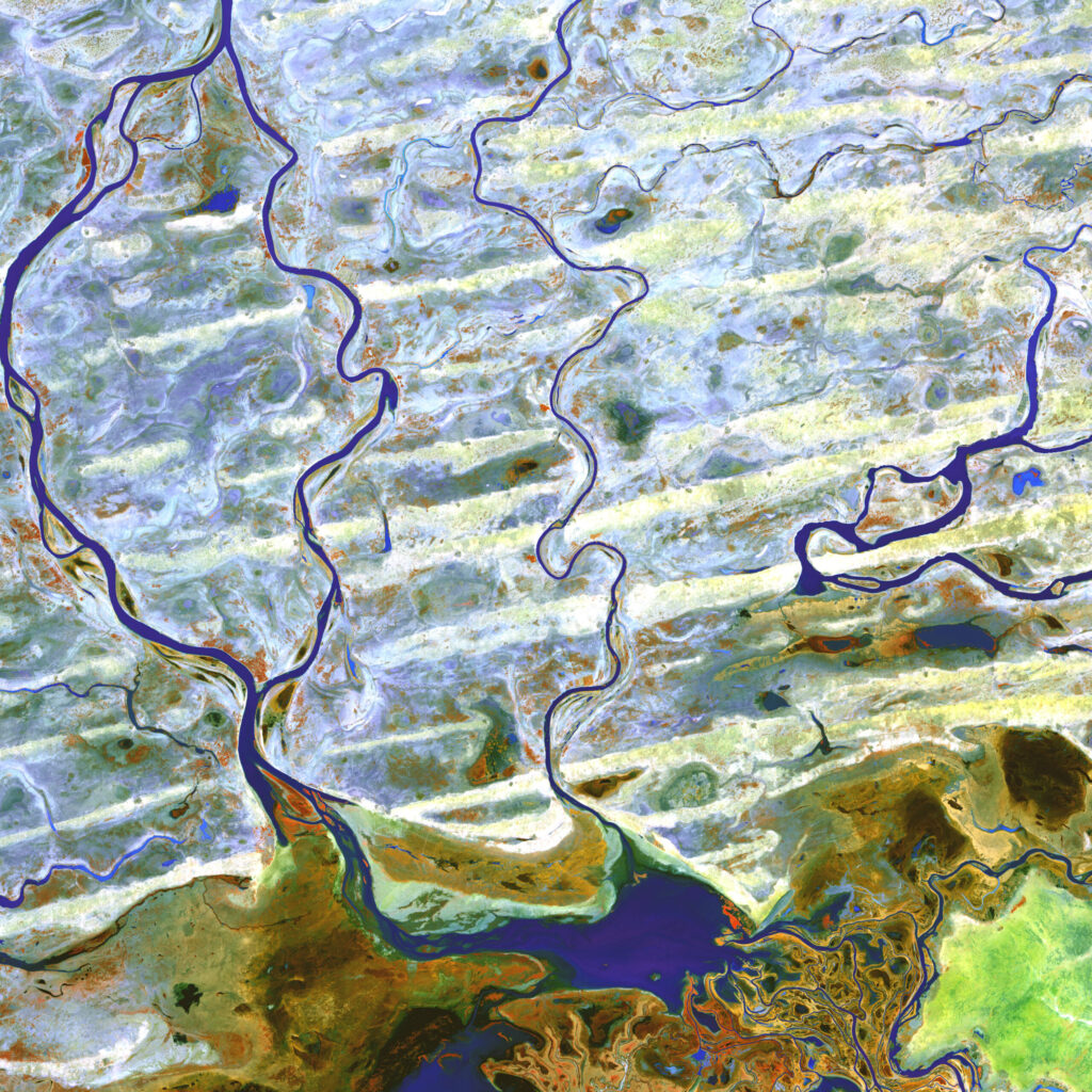 Image satellite du fleuve Niger