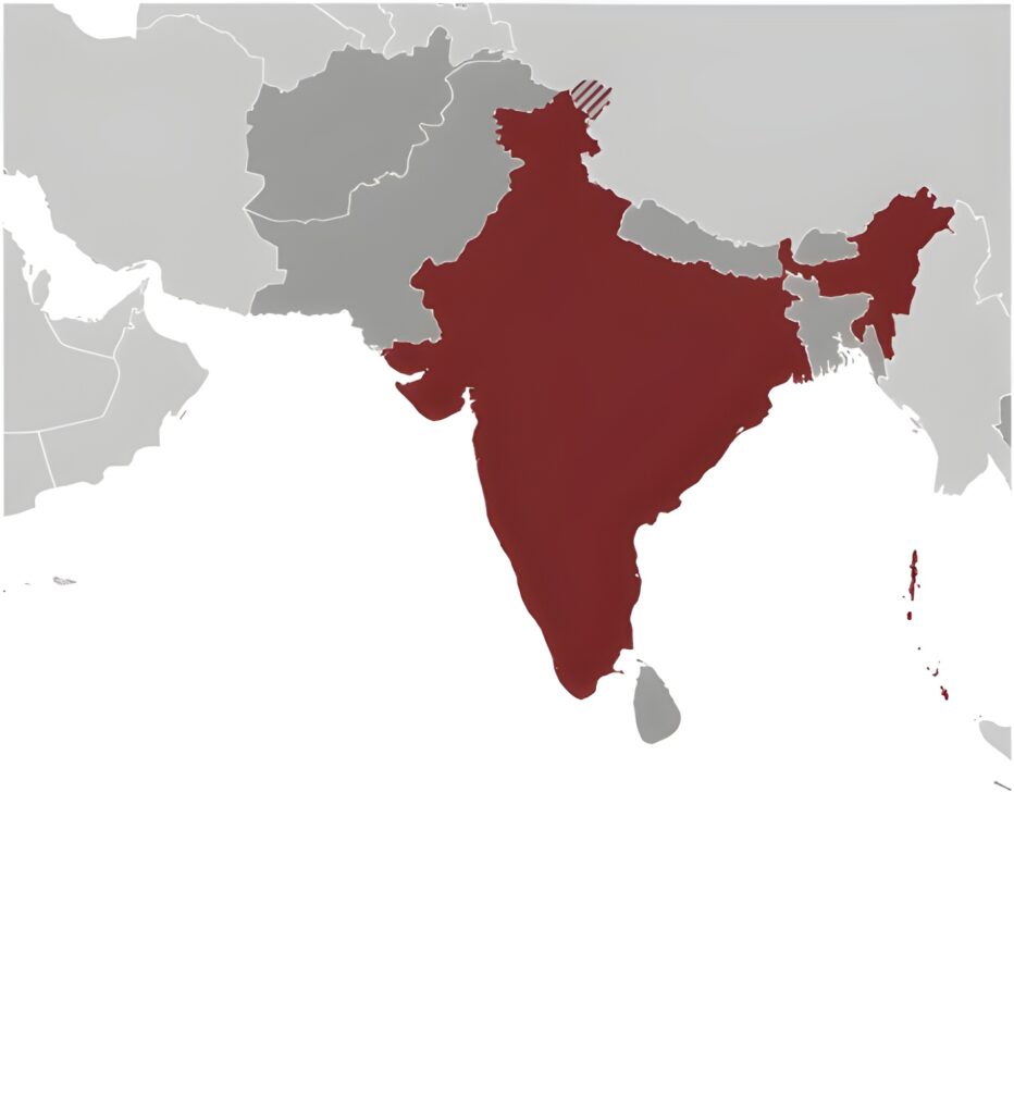 Carte de localisation de l'Inde