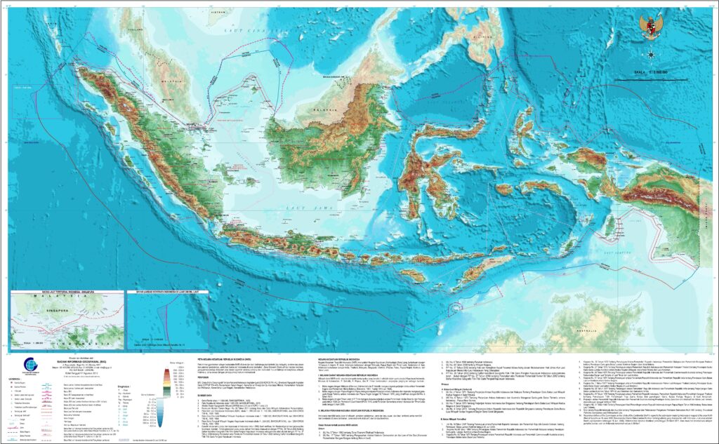 Carte de l'Indonésie.