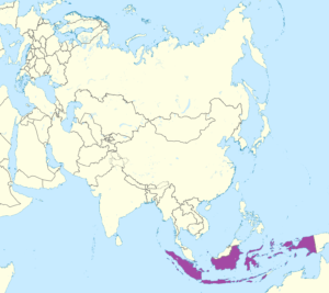 Carte de localisation de l'Indonésie en Asie.