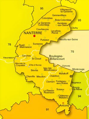 Carte des Hauts-de-Seine