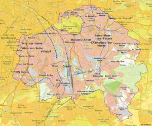 Carte du Val-de-Marne