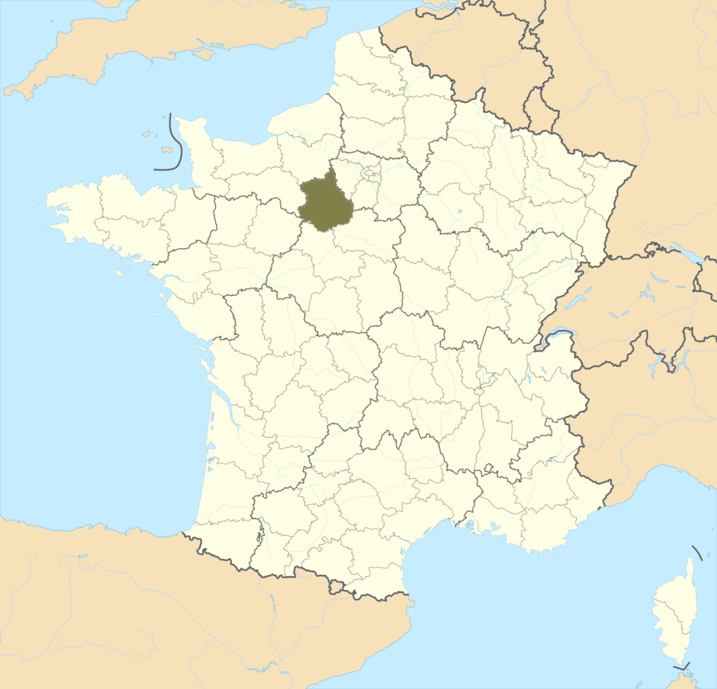 Carte de localisation d'Eure-et-Loir en France.