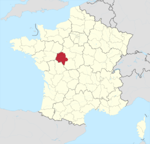 Carte de localisation de l'Indre-et-Loire en France.