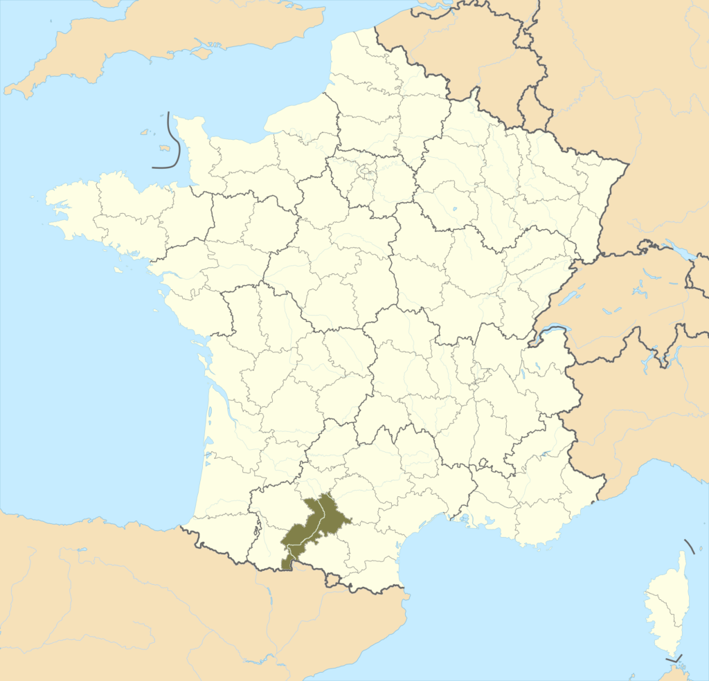 Carte de localisation de la Haute-Garonne en France.