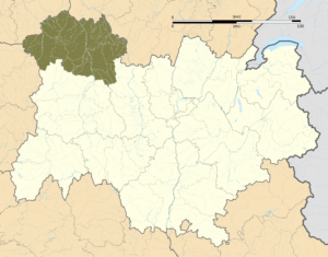 Carte de localisation de l’Allier dans la région Auvergne-Rhône-Alpes.