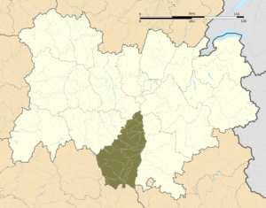 Carte de localisation de l’Ardèche dans la région Auvergne-Rhône-Alpes.