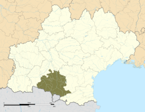 Carte de localisation de l'Ariège dans la région Occitanie.