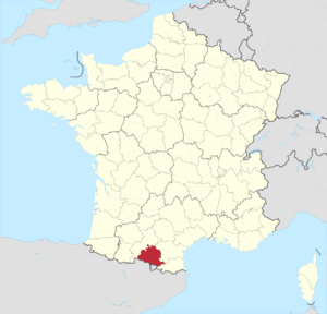 Carte de localisation de l'Ariège en France.