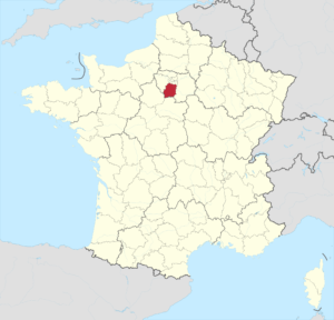 Carte de localisation de l'Essonne en France.