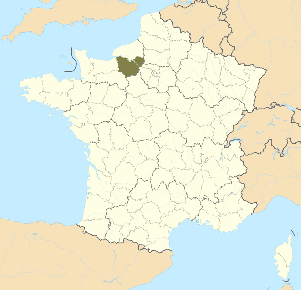 Carte de localisation de l'Eure en France.