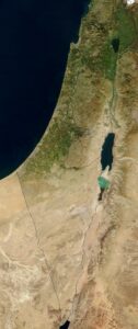 Image satellite d'Israël en janvier 2003.