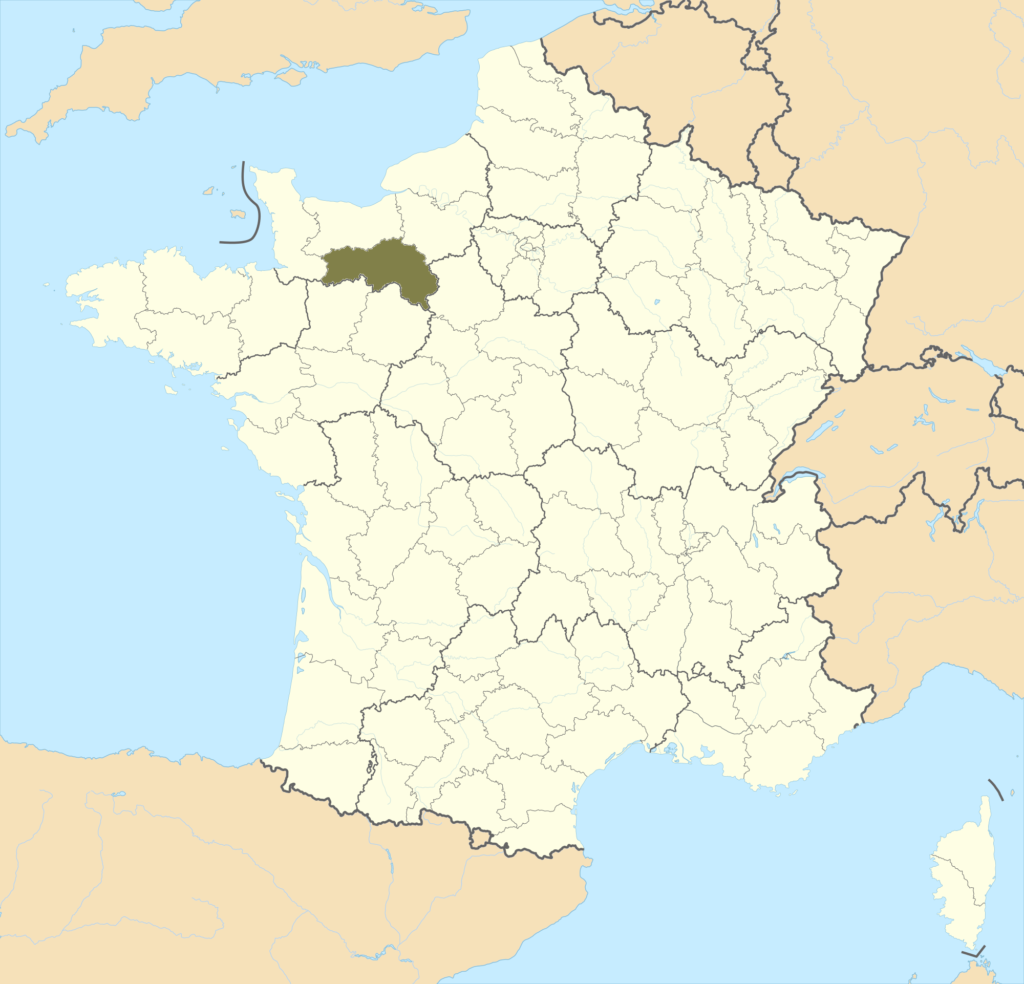 Carte de localisation de l'Orne en France.