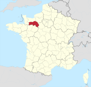 Carte de localisation de l'Orne en France.