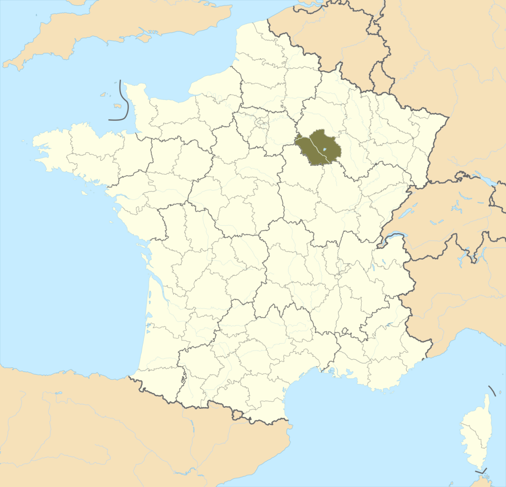 Carte de localisation de l'Aube en France.