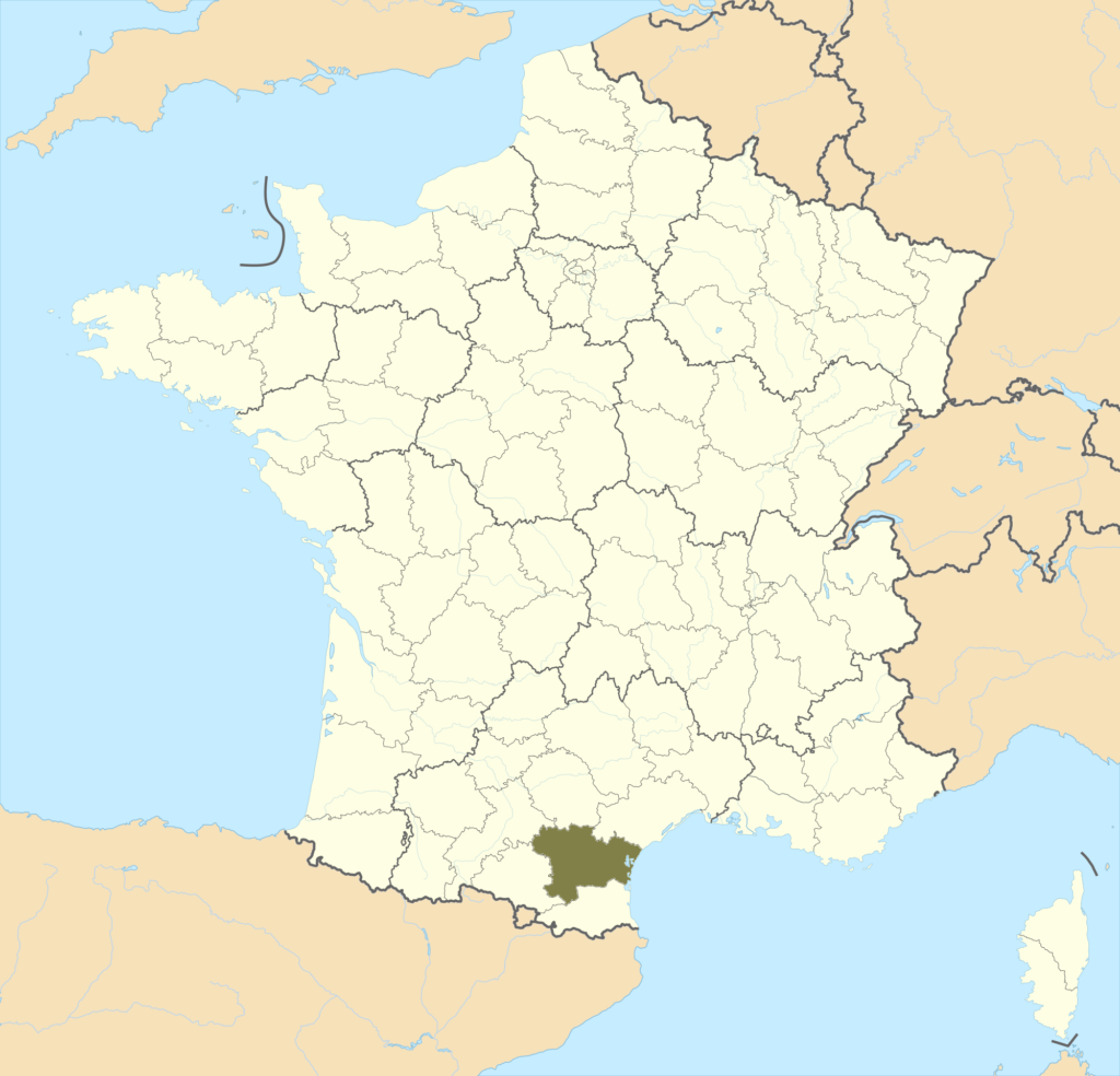 Carte de localisation de l'Aude en France.