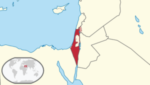 Carte de localisation d'Israël dans sa région.