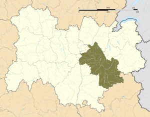 Carte de localisation de l'Isère en France.