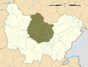 Carte de localisation de la Côte-d’Or dans la région Bourgogne-Franche-Comté.