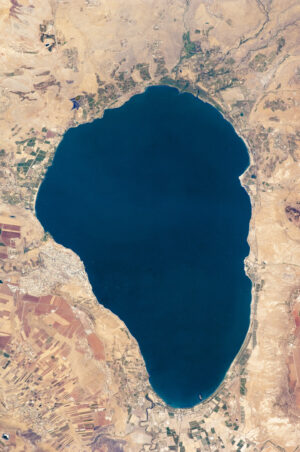 Image satellite du lac de Tibériade