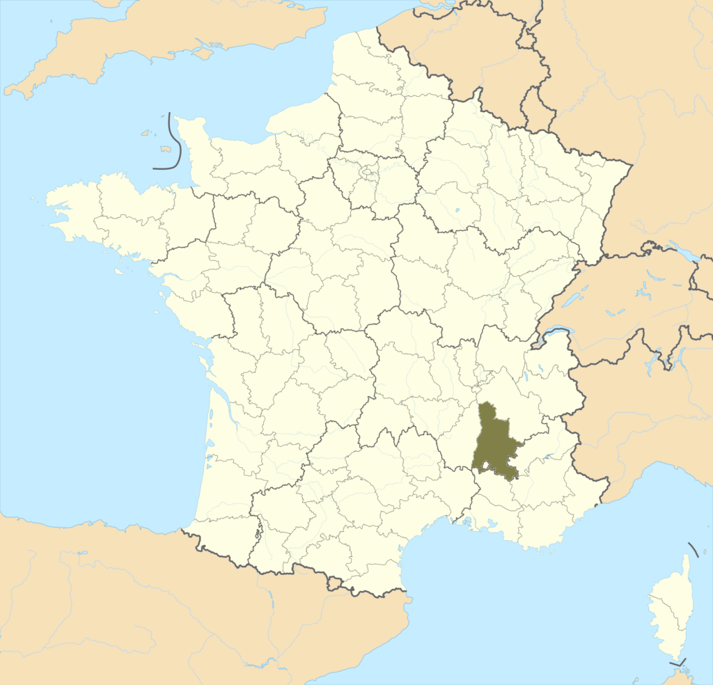 Carte de localisation de la Drôme en France.