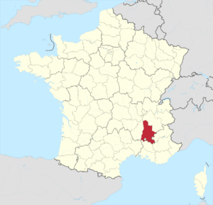 Carte de localisation de la Drôme en France.