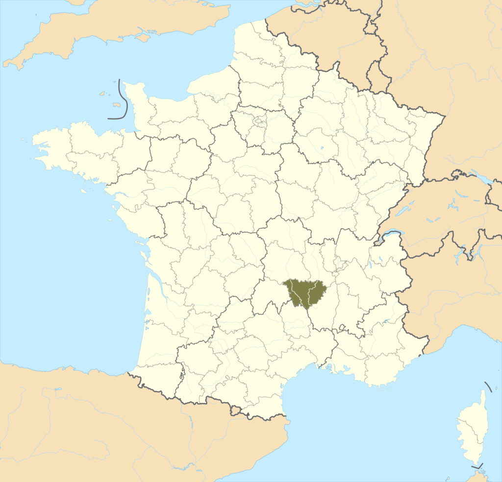 Carte de localisation de la Haute-Loire en France.