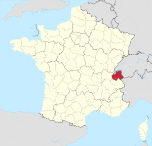 Carte de localisation de la Haute-Savoie en France.