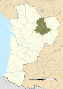 Carte de localisation de la Haute-Vienne dans la région Nouvelle-Aquitaine.