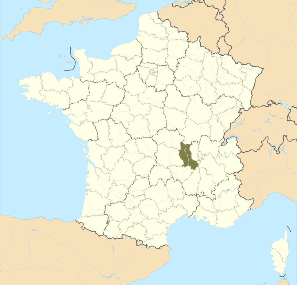 Carte de localisation de la Loire en France.