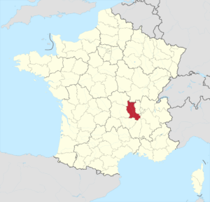 Carte de localisation de la Loire en France.