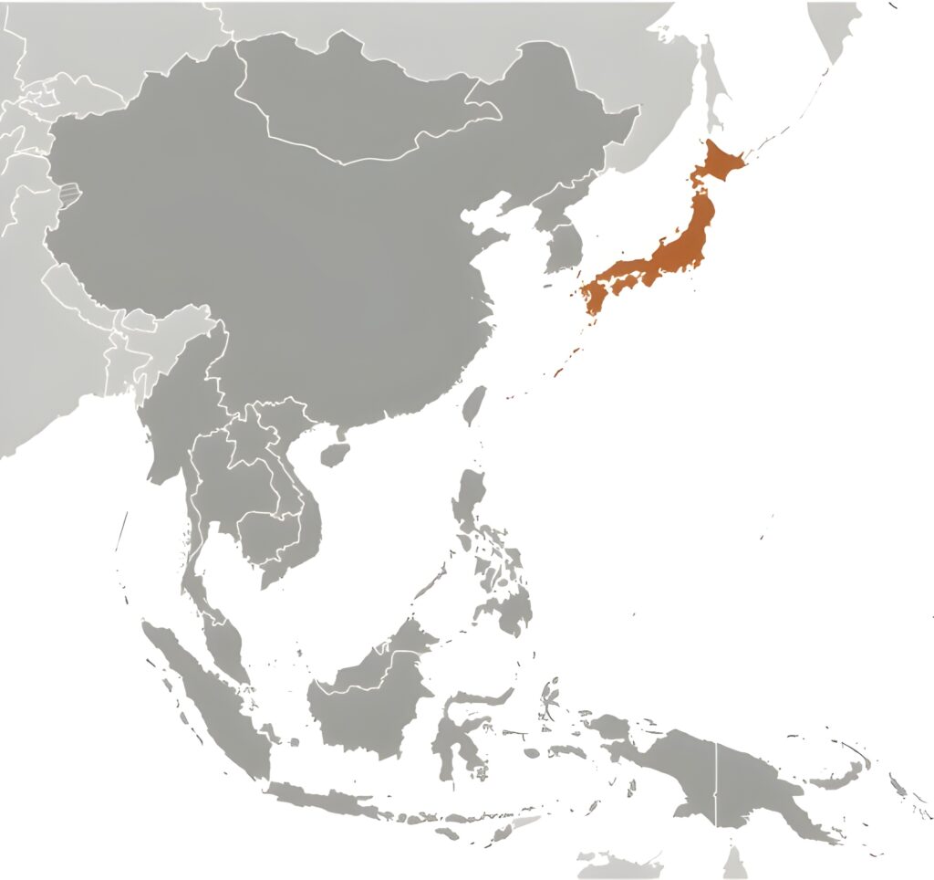 Carte de localisation du Japon